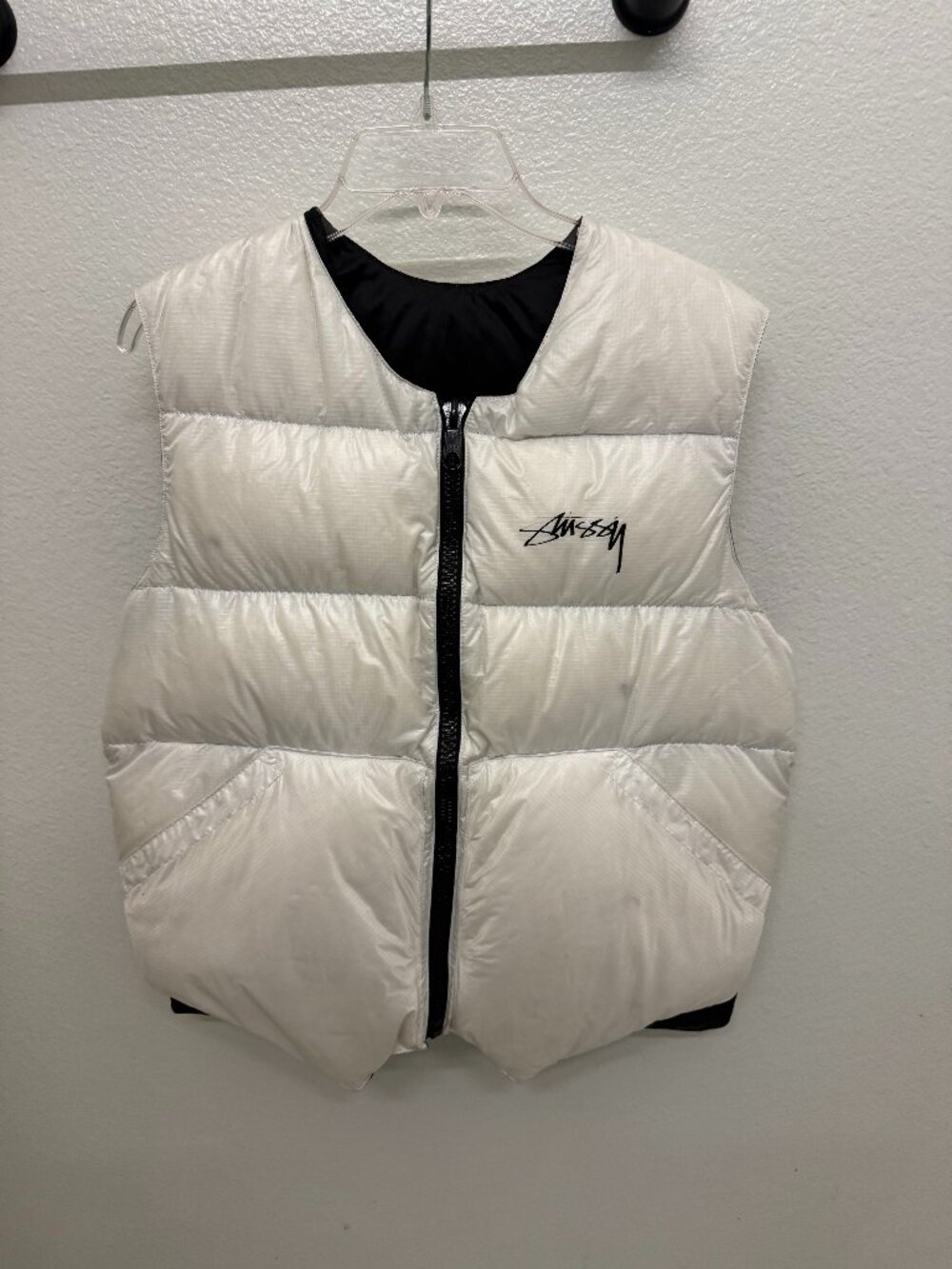 Stussy x Crescent Down Works Reversible Puffer Vest L